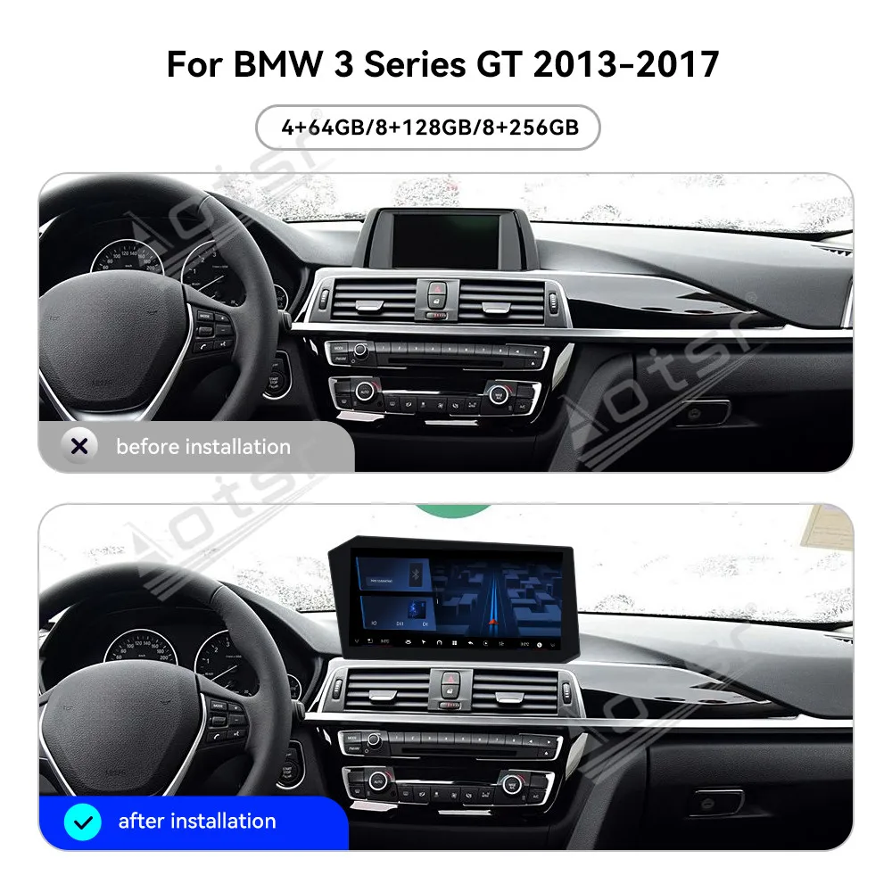 

2025 Новый для BMW 3 серии GT 2013-2017 12,9-дюймовый Android 14 Автомобильный GPS-навигатор CarPlay Новое поколение X-экран Головное устройство
