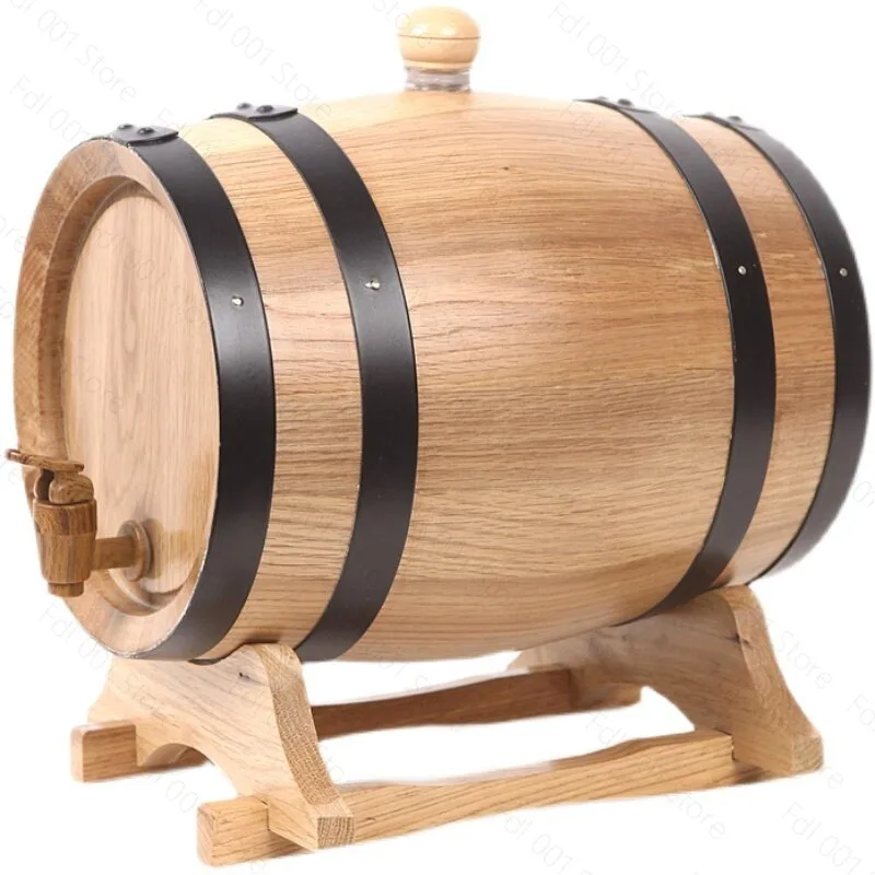 

New Oak Solid Wood Gallless Wine Fermentation Barrel - Home DIY Empty Wine Barrel