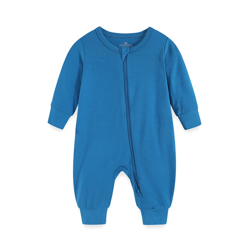 Kiddiezoom Four Seasons 1Pcs Unisex Long Sleeve Zipper Baby Boy Girl Romeprs Soft Comfort Infants Jumpsuit Rayon Newborn Clothes