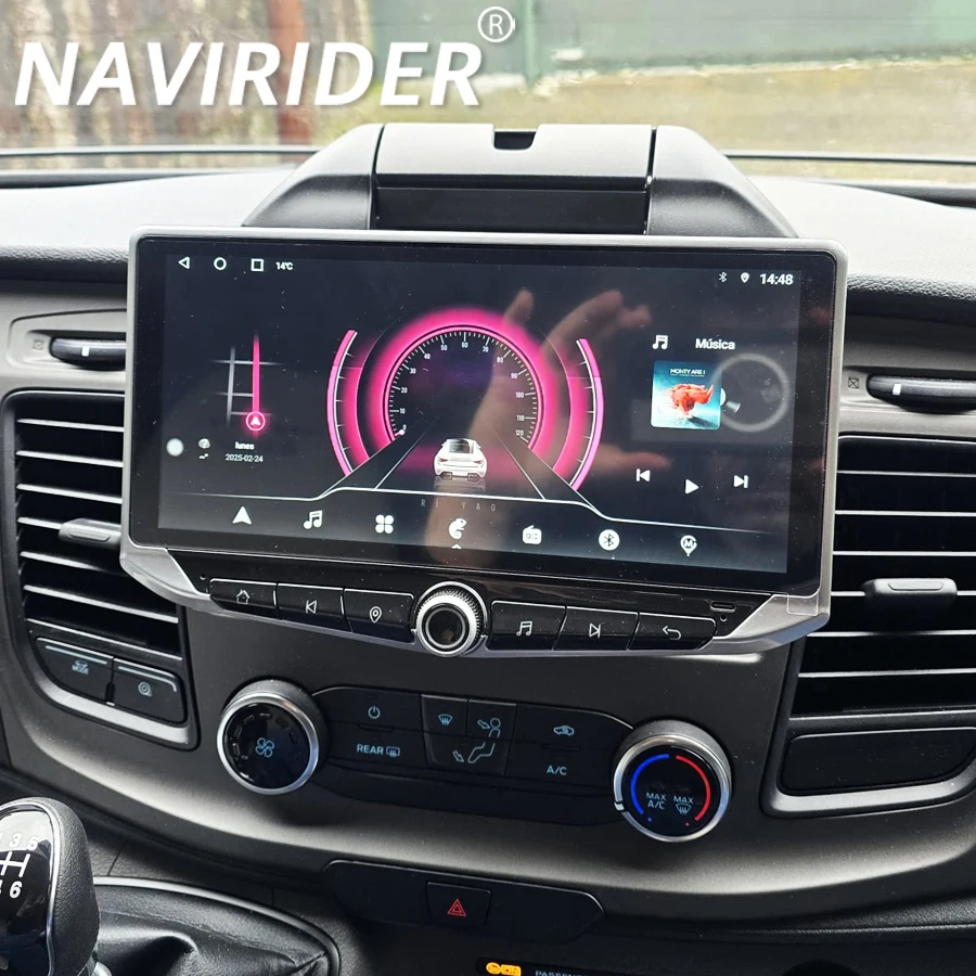 

CarPlay Car Radio GPS Audio 10.88" + Buttons Phone Holder For For Ford Transit T250 2022 2017-2023 multimedia player Stereo Unit