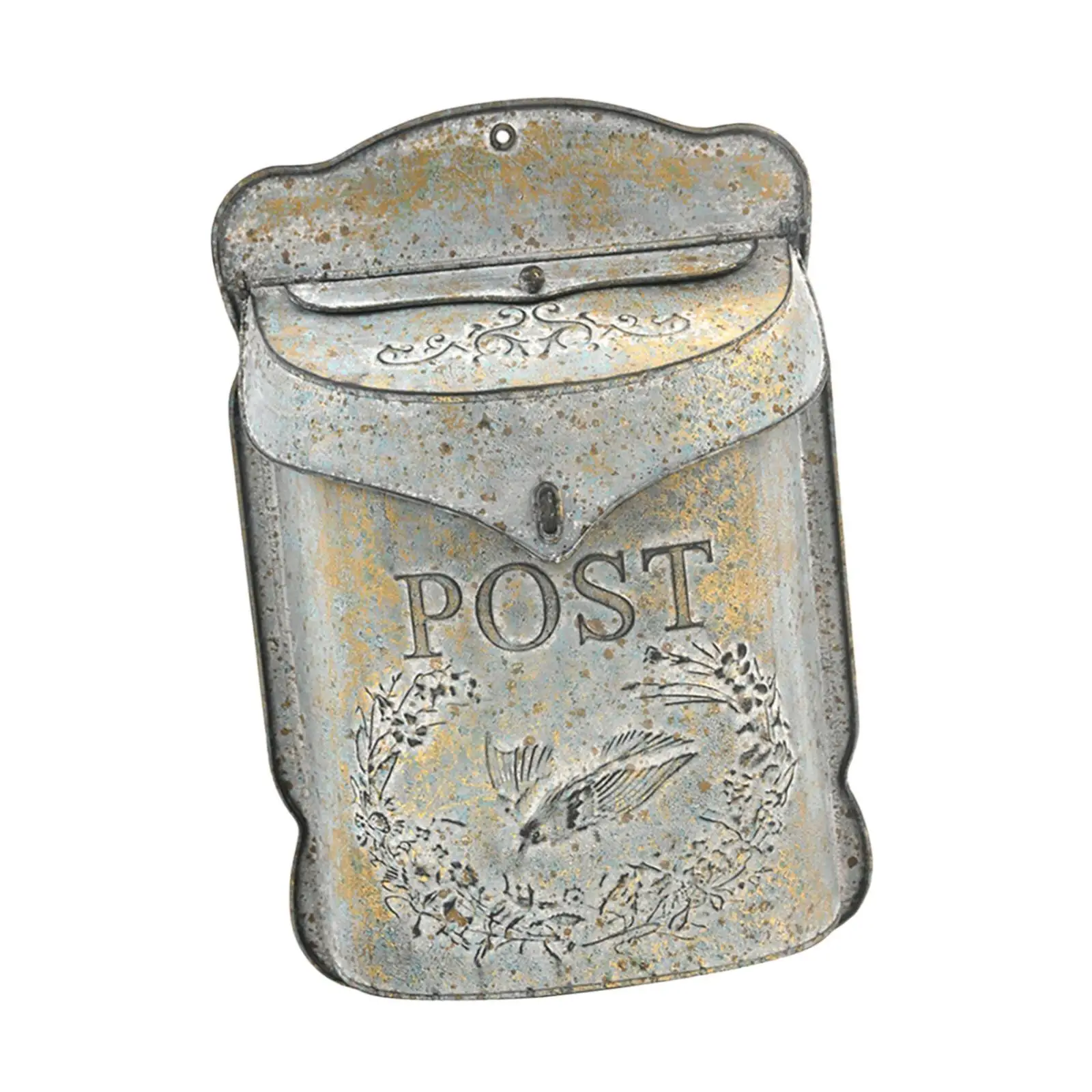 Vintage Mailbox Wall Mount Lockable Nostalgic Antique Metal Mail Box