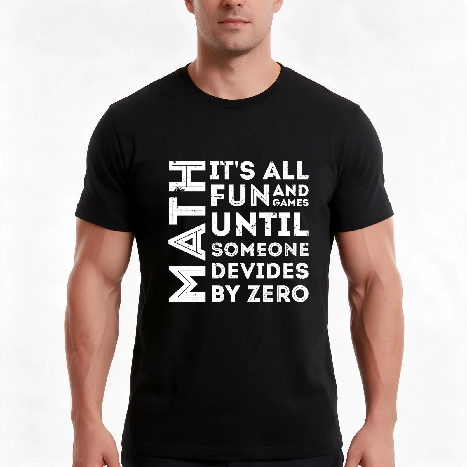 It's all fun until someone divides by zero T-Shirt, Summer Casual Cotton Tee, Oversized Streetwear Tops, Vintage Graphic Print