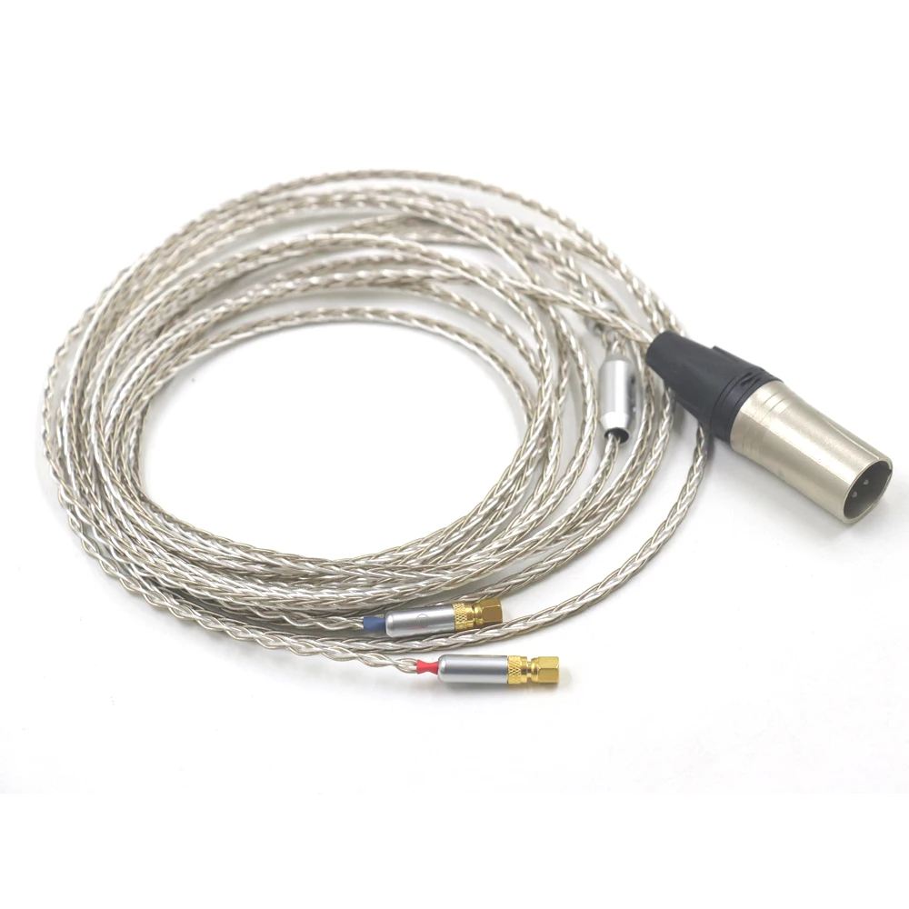 

152 Cores Graphene Silver Plated 2.5/3.5/4.4/6.5mm Male Plug Earphone Cable For HiFiMan HE400 HE5 HE6 HE300 HE4 HE500 HE6