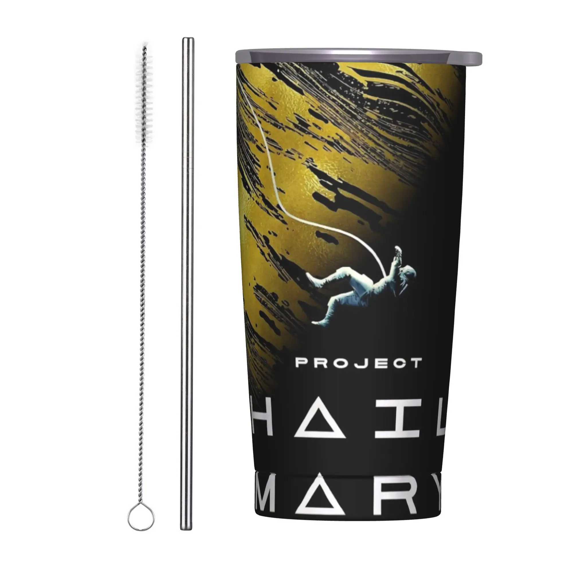 Project Hail Mary - Sci-Fi Fan Art  Insulated Tumbler with Straws Lid  Vacuum Coffee Mugs Outdoor Hot Cold Drinks Cups, 20oz