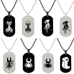 Hot Game Hollow Knight Necklace Stainless Steel Laser Printed Octopus Pendant Cartoon Souvenirs Gift Accessories