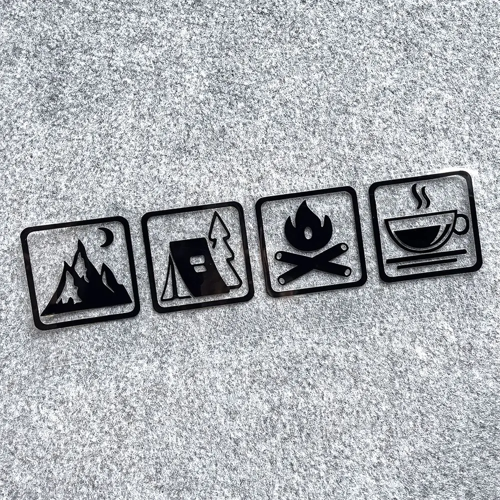Creative Camping Adventure Car Decal Bonfire Pattern Sticker For Expedition Vehicle Exterior Accessory Fashion Graphics