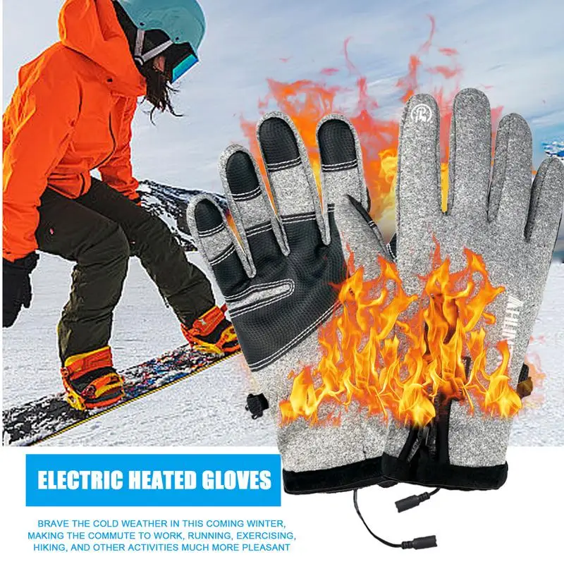 M-XXL Motorrad USB Heizung Handschuhe Wasserdichte Angeln Fäustlinge Winddicht Schnee Fäustlinge Ski Handschuhe Winter Must Have Für Frauen Männer