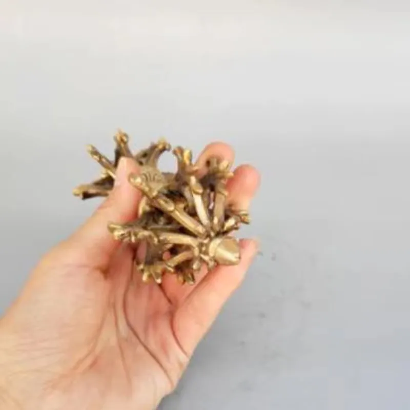 Exquisite Chinese Brass Buddhism Vajry Pestle Exorcism Instrument Dharma-vessel view 3