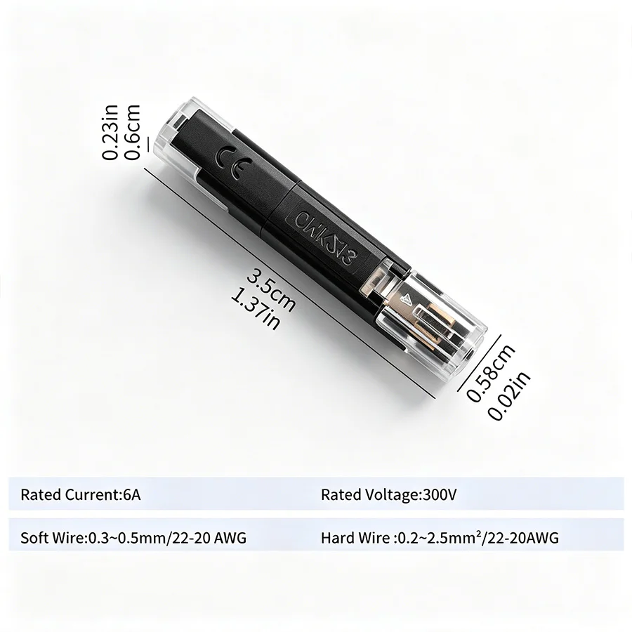 JINH 20-100PCS 1Pin Pluggable Wire Connectors，waterproof Nylon Copper Quick-Connect Terminal Block No Power Mode Required
