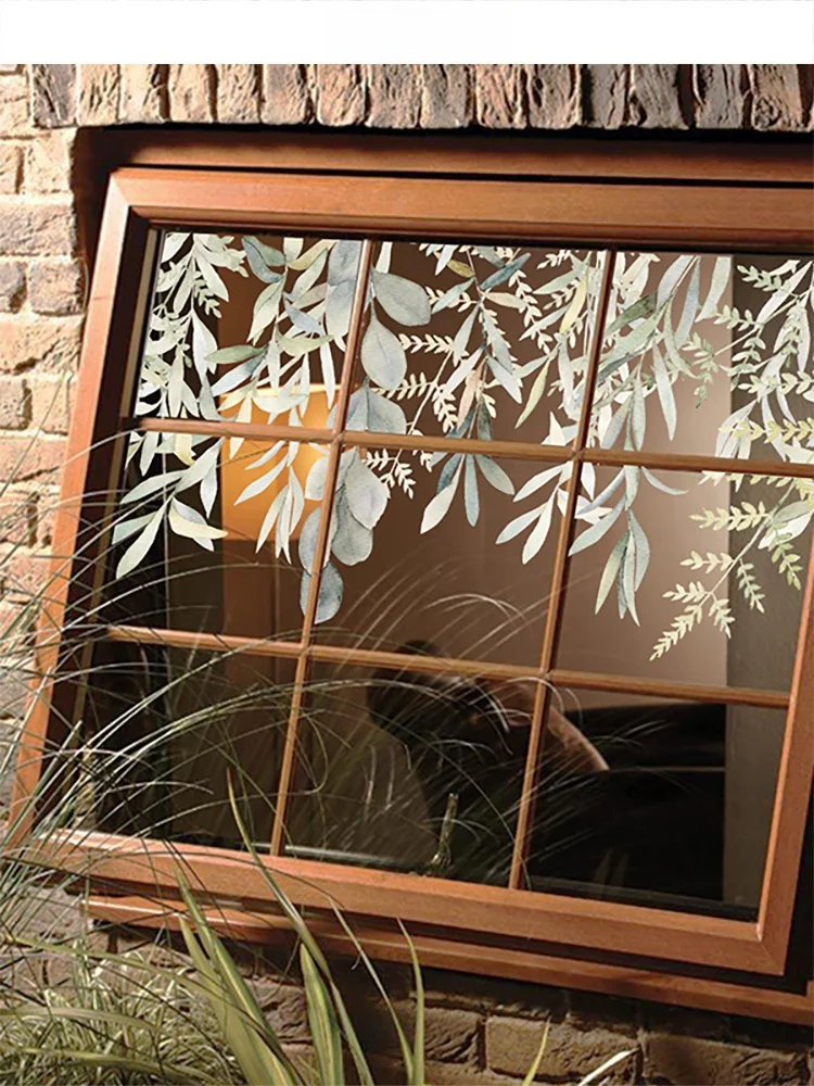 

Самоклеящиеся статические наклейки на окна: Декор для стеклянных дверей с растительными мотивами, без клея, с цветами, летние, в морском стиле, для украшения спальни