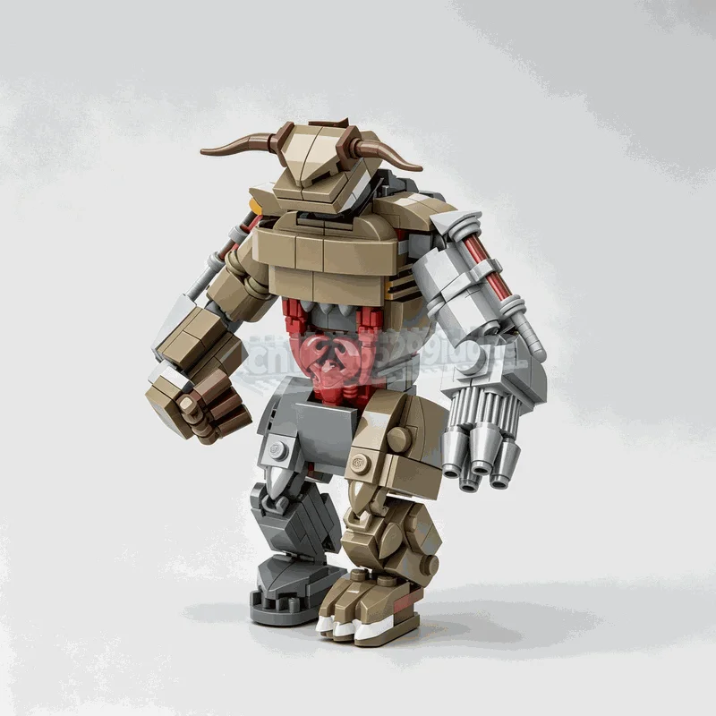 246Parts Sci Fi Monster Demon Figure MOC Building Blocks Model Custom Puzzle DIY Creative Assembly Fantasy Character Toy Gifts