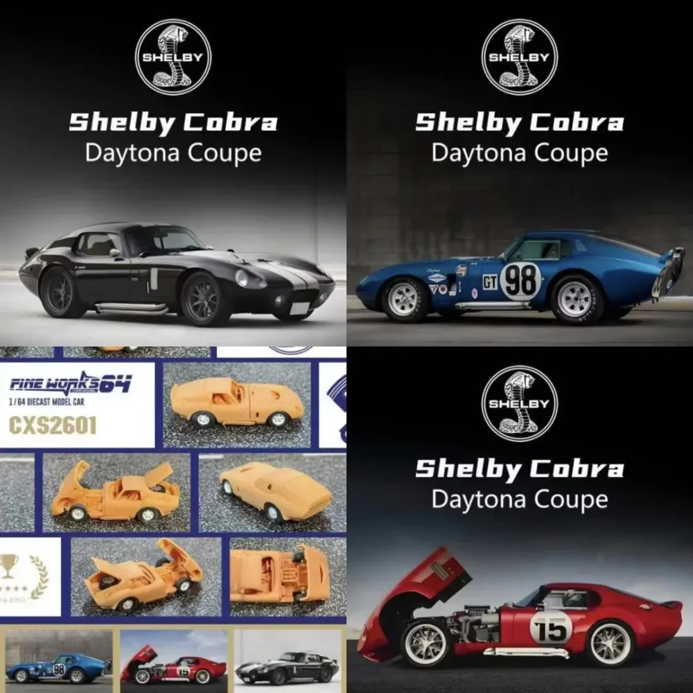 

Fine Works64 1:64 Ford Shelby Cobra Daytona Coupe Alloy Premium Diecast Vehicle Model True Scale Miniatures