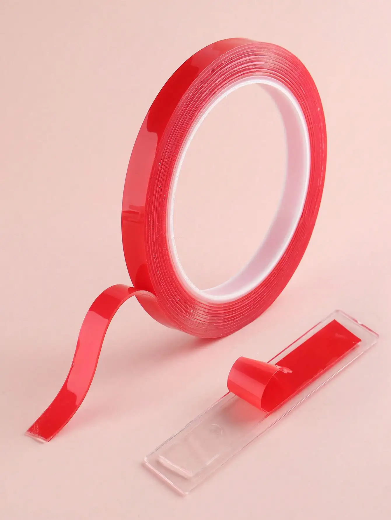 1 to 5 Rolls Double Sided Red Adhesive Nail Tape Strong Acrylic Glue Strip for Nail Tips Extension DIY Manicure Tools