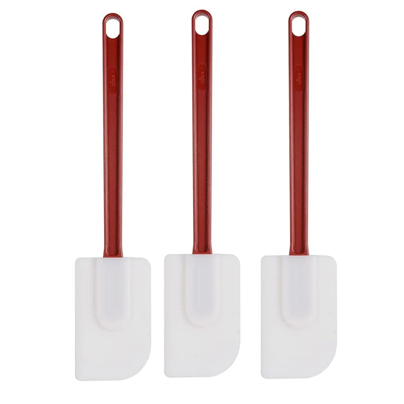 

3PCS Spatulas Silicone Heat Resistant Rubber Scraper Spatula 10 Inches, Kitchen Use A