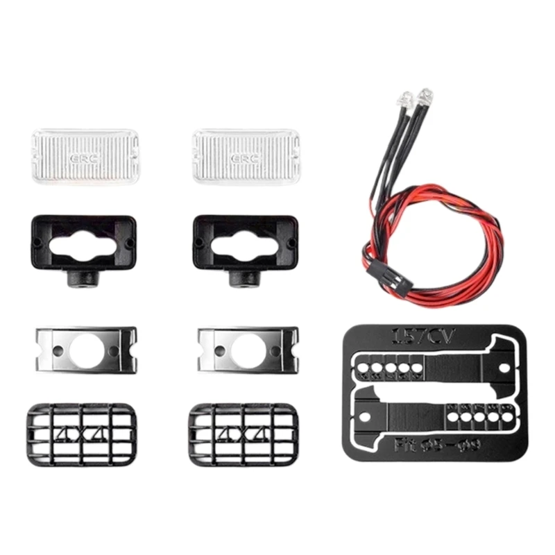 XXFE Model Trail Light Accessory, 3-7.4V Lead-Connected Miniature Auxiliary Lamps with Plastic Housings and Metal Brackets