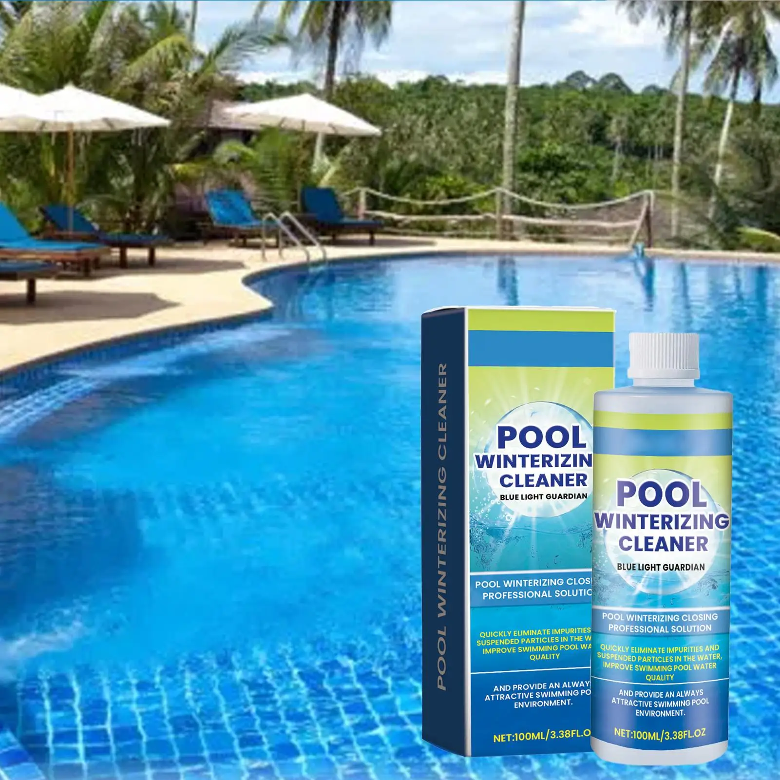 Swimming Pool Flocculant Quick Acting Algae Control Child Friendly Removes Odors for Outdoor Pools
