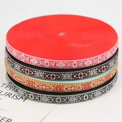 5Yards 18MM 0.7Inch Hot Selling Geometry Terylene Wedded Lace Trim Fringe Jacquard Embroidered DIY Webbing