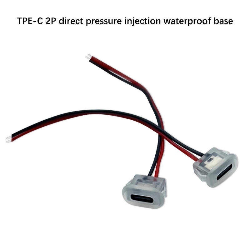 Conector tipo C 2P impermeable de alta calidad, conector de compresión directa, toma de Base hembra, interfaz de carga, 1 unidad, nuevo