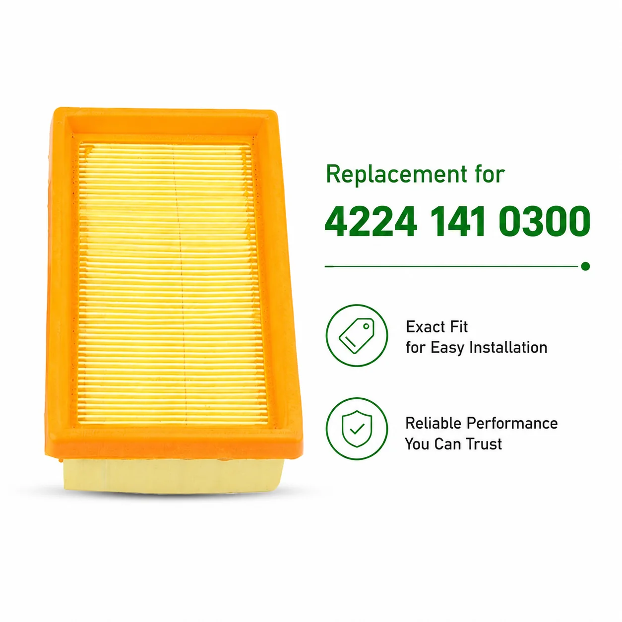 4224 141 0300 Air Filter with Pre-Filter Set Replacement for Stihl TS700 TS800 Cutquik Cut-Off Saw 2PCS Kit Parts 4224 140 1801