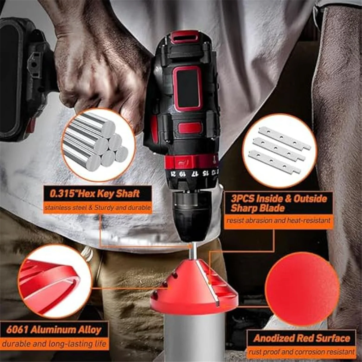 PVC 파이프 모따기 배관 도구용 내부 외부 리머, PVC 모따기 도구, PVC 파이프 디버링 도구, 2 in 1