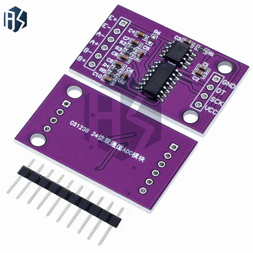 CS1237 24-Bit-ADC-Modul Onboard TL431 Externer Referenzchip Einkanal-Wägeerkennung 24bit CS1238 Zweikanal