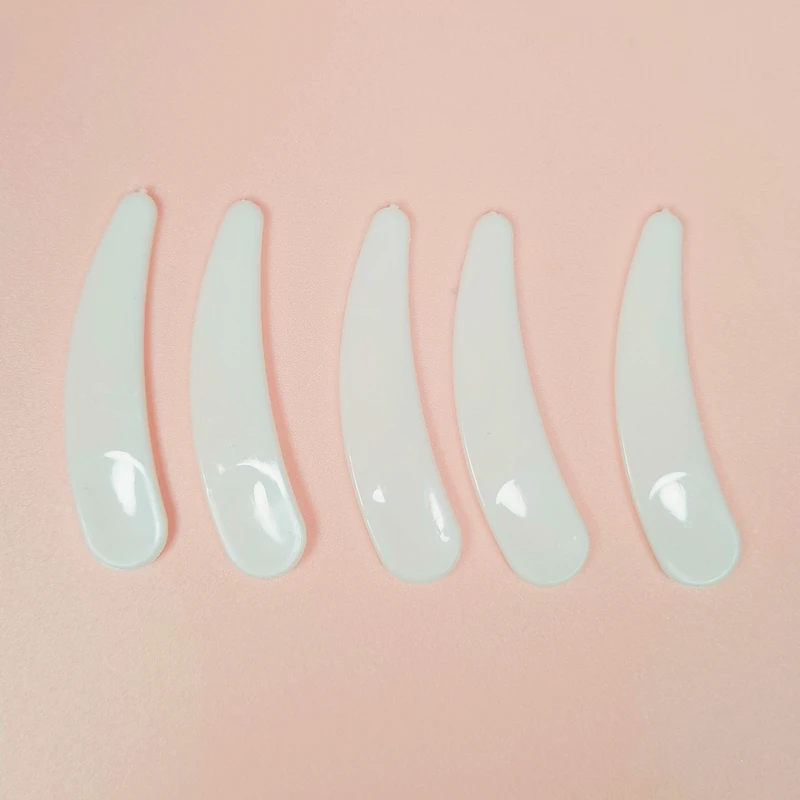 50/20/10Pcs  Mini Cosmetic Spatula Disposable Curved Scoop Makeup Mask Cream Spoon Make Up Face Beauty Tool Kits