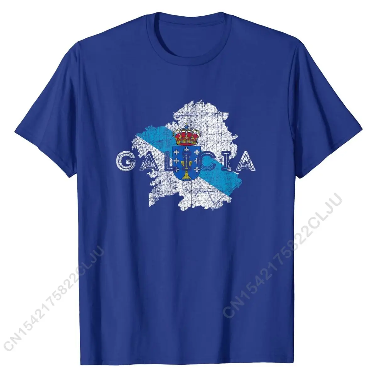 Galician Map And Flag - Distressed Galicia Souvenir T-Shirt Mens New Coming Summer Tops Shirt Cotton Top T-shirts Europe