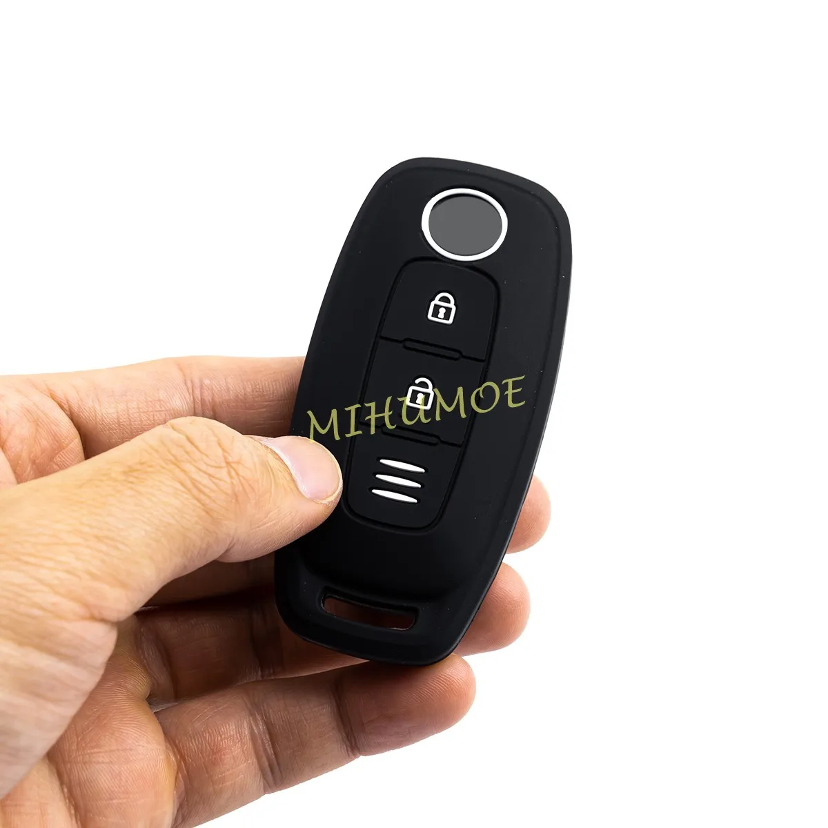 2 أزرار سيليكون حافظة مفاتيح السيارة سلسلة غطاء لنيسان X-Trail قاشقاي باثفندر ركلات جوك أرييا 2023 2024 2025 ماتي الأسود #3