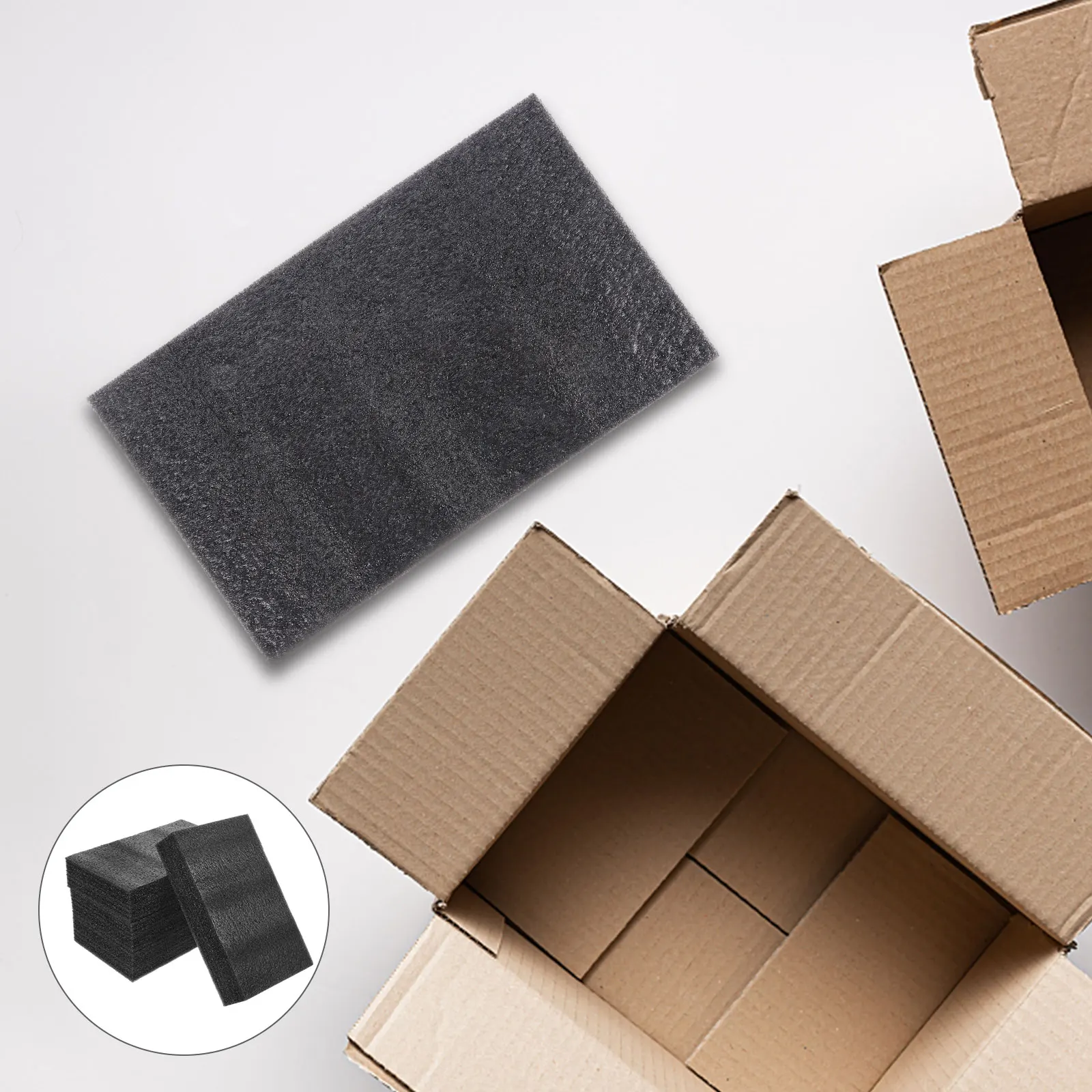 4pcs Black Pearl Cotton Foam Pad 25x15x5cm DIY Packing Liner Multi-use Foam Board Craft Supplies Packaging Insert