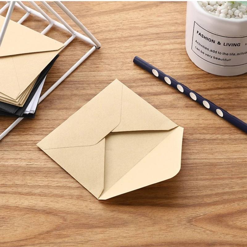 Solid‑color European‑style Double‑coated Paper Envelopes, Multicolored Western‑format Mailing Pouches, Smooth Stationery