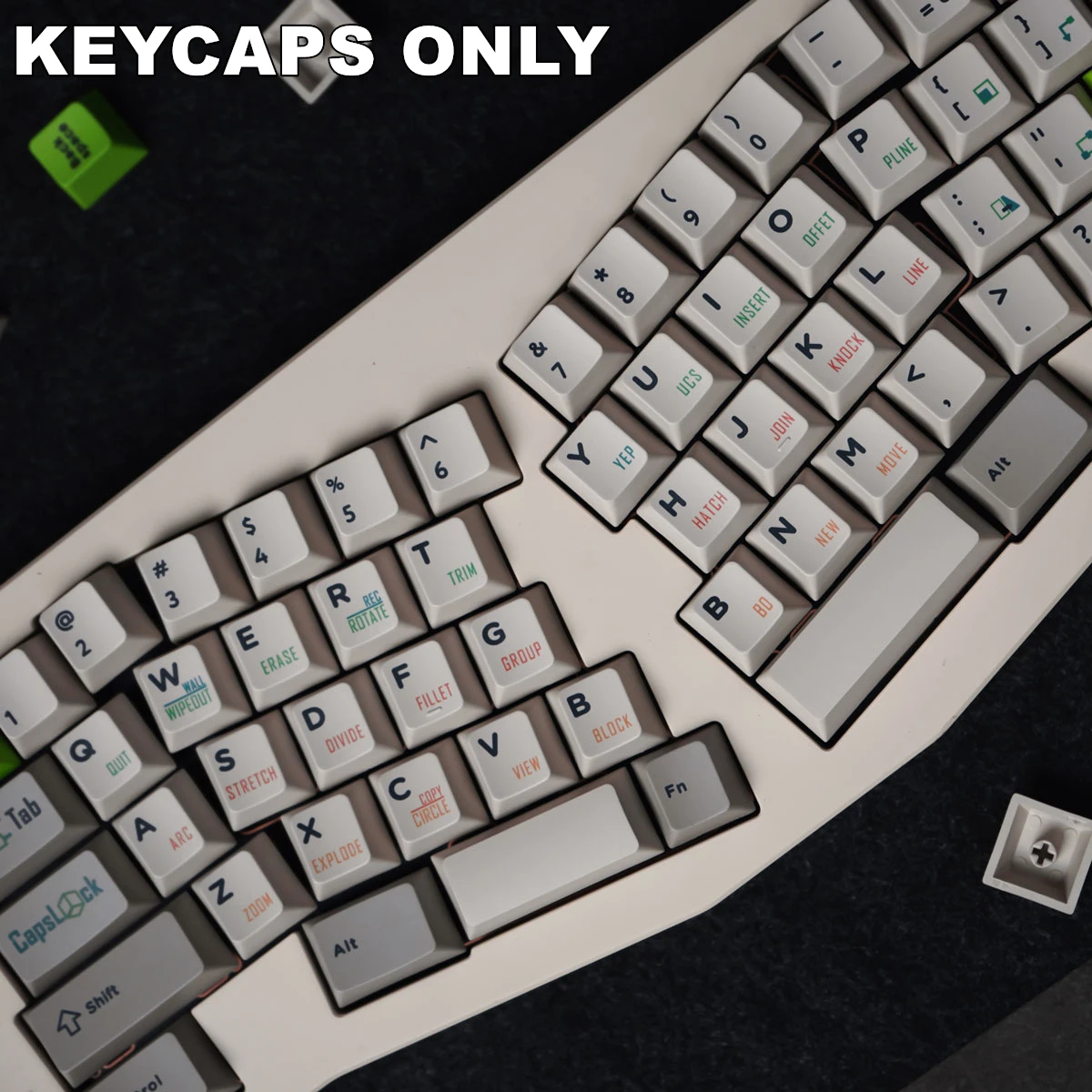 169 Keys CAD Not Redraw PBT Cherry Keycaps Dye-Sublimated Keycap Set for Mx Cherry Gateron Switch Mechanical Keyboard Kit