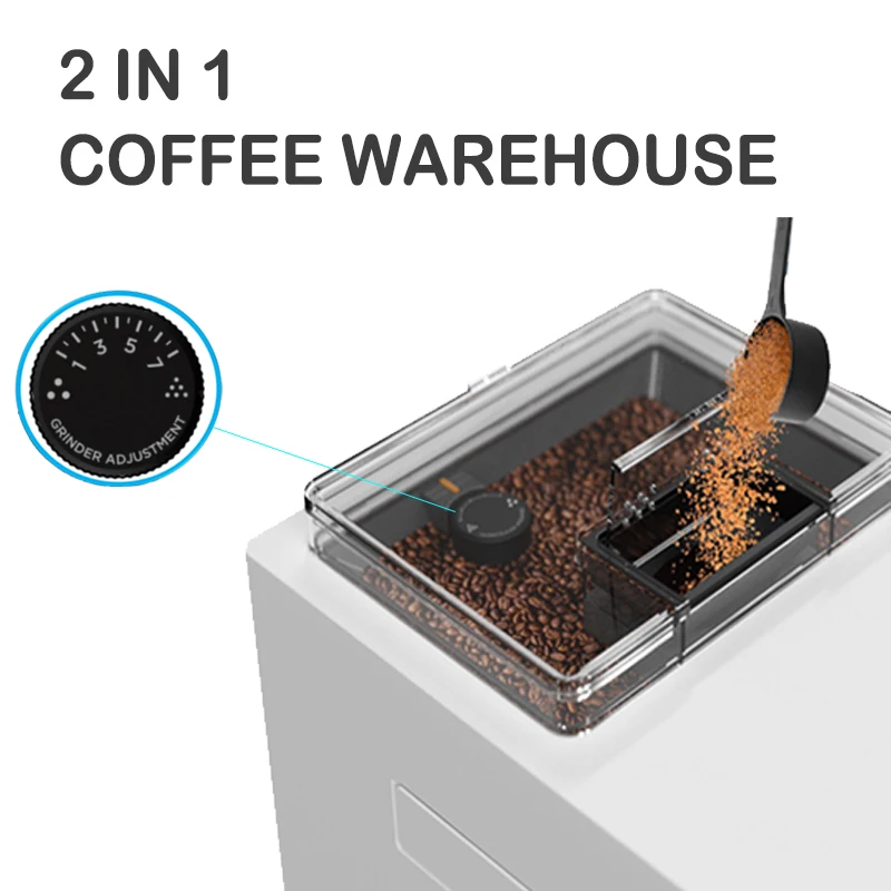 Новая машина для приготовления эспрессо с молоком и чашкой, капучино, латте, кофеварка, полностью автоматическая кофемашина для дома