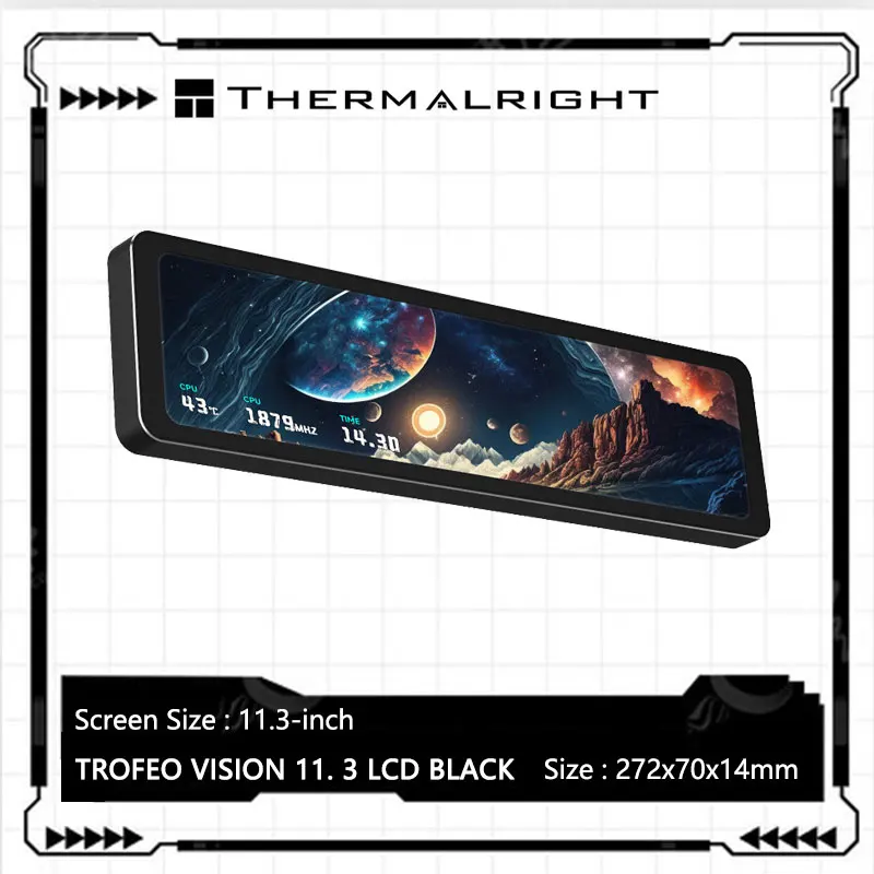 Thermalright TROFEO VISION Pantalla LCD IPS de 11,3 pulgadas,/magnética/resolución 1920*480/puerto USB tipo C