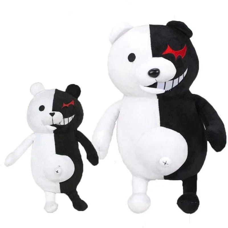 25/40cm Anime Dangan Ronpa Super Danganronpa 2 Monokuma Black&White Bear Plush Toy Bear Soft Stuffed Animal Dolls Toys