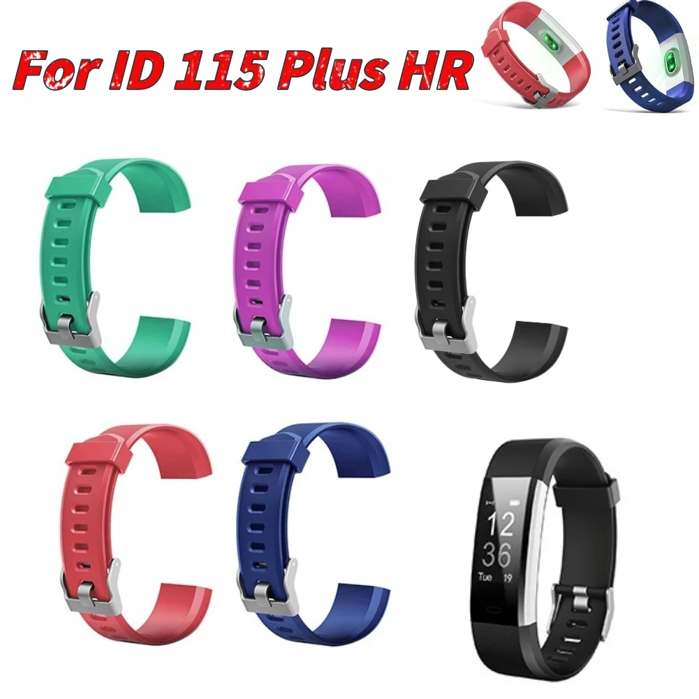 Smart Watch Strap For ID115 Plus HR Wrist Band Strap Replacement Silicone Watchband Smart Watch Bracelet Replacement Accessaries