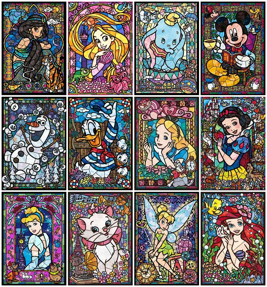 Disney Mickey Cat Elephant Diamond Painting Mosaic Embroidery Handmade Children's Kid Animal DIY Room Decor Gifts 2023