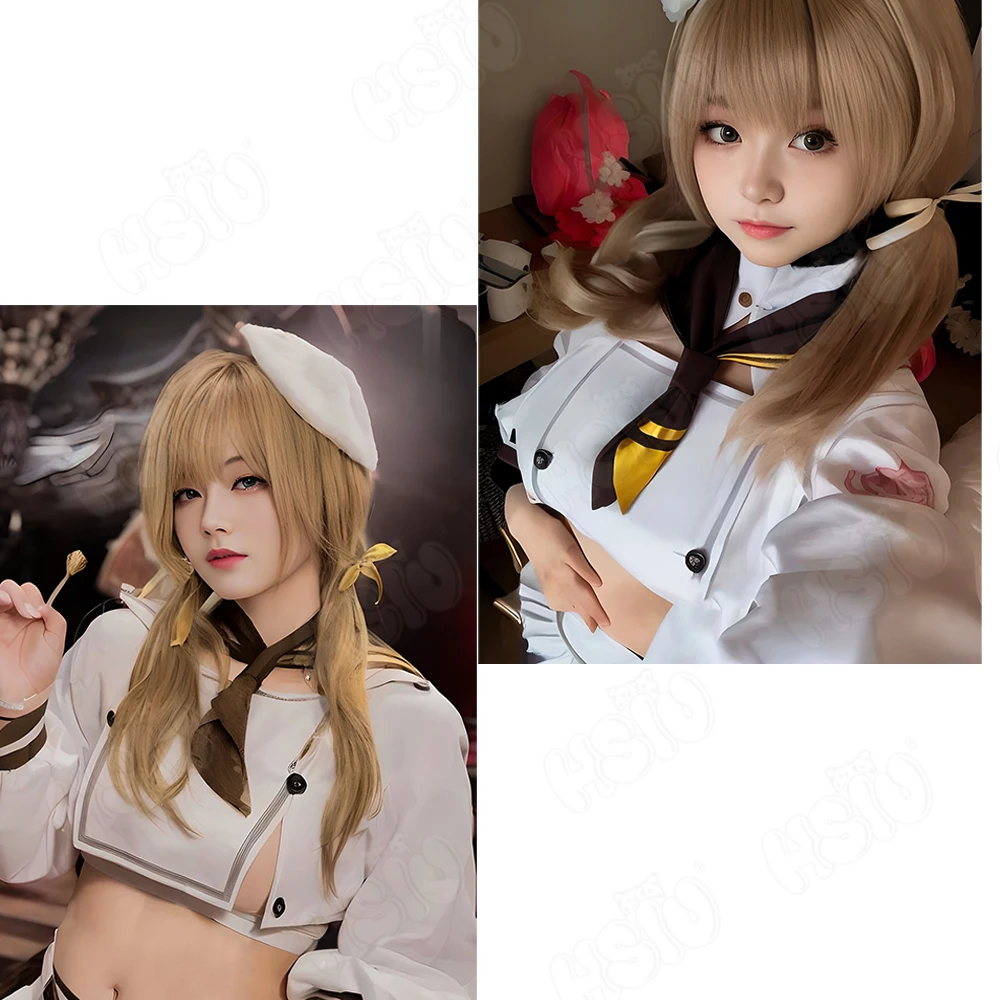 2026 new Bureido Cospaly Wig NIKKE Bureido Cosplay Linen brown yellow short hair Synthetic Wig view 3