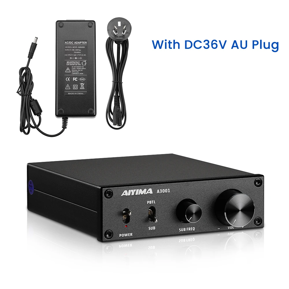 AIYIMA Audio A3001 TPA3255 Subwooferversterker 300W HIFI Speakerversterker Mono Geluidsversterker Klasse D Home Audio Amp