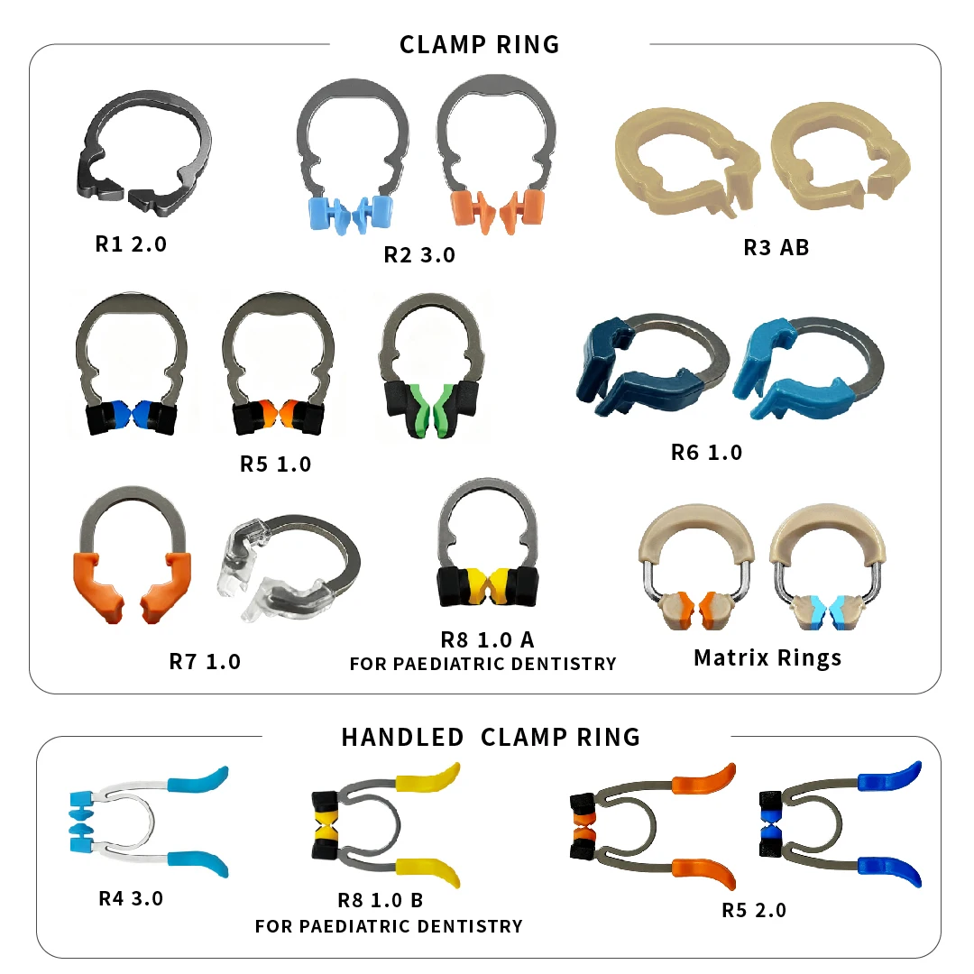 Dental Clamp Rings– Multisize Matrix Retainers, Superelastic & Durable Premolar/molar Class Ⅱ Restoration Tools