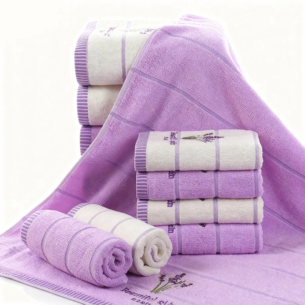 مجموعة مناشف قطنية مطرزة عالية - مراجعة Embroidery Towel وسعره
