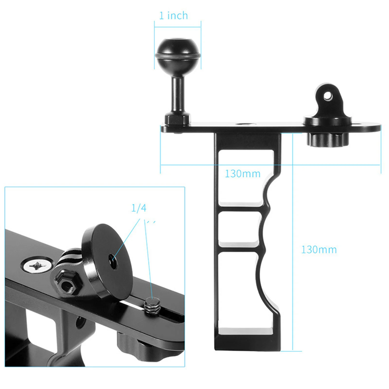 Mount Bracket Handle Tray One-handed Stand For GoPro Hero 12 11 Camera Single Handheld Diving Photography Bracket Accessories