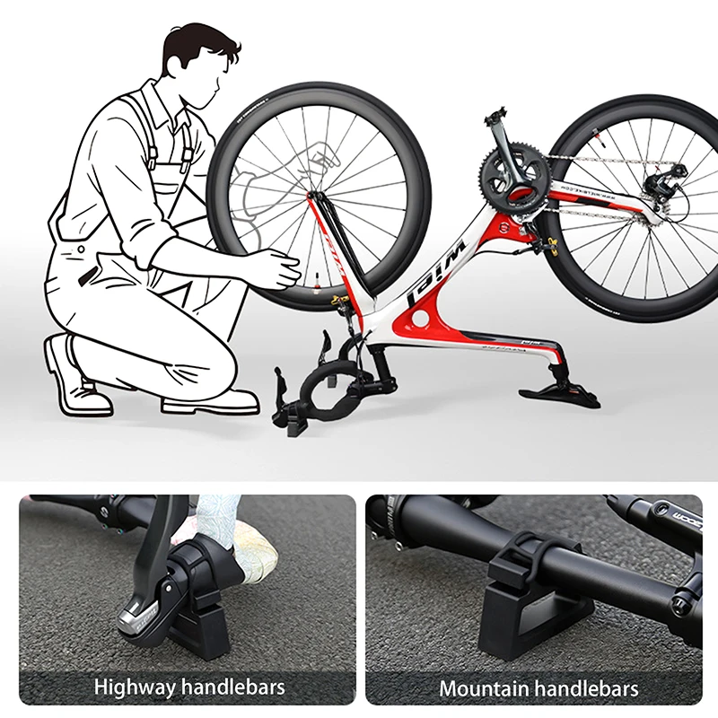Soporte invertido para manillar de bicicleta eléctrica, soporte de estacionamiento con Clip para soportes de 30 ~ 34mm, 1 par