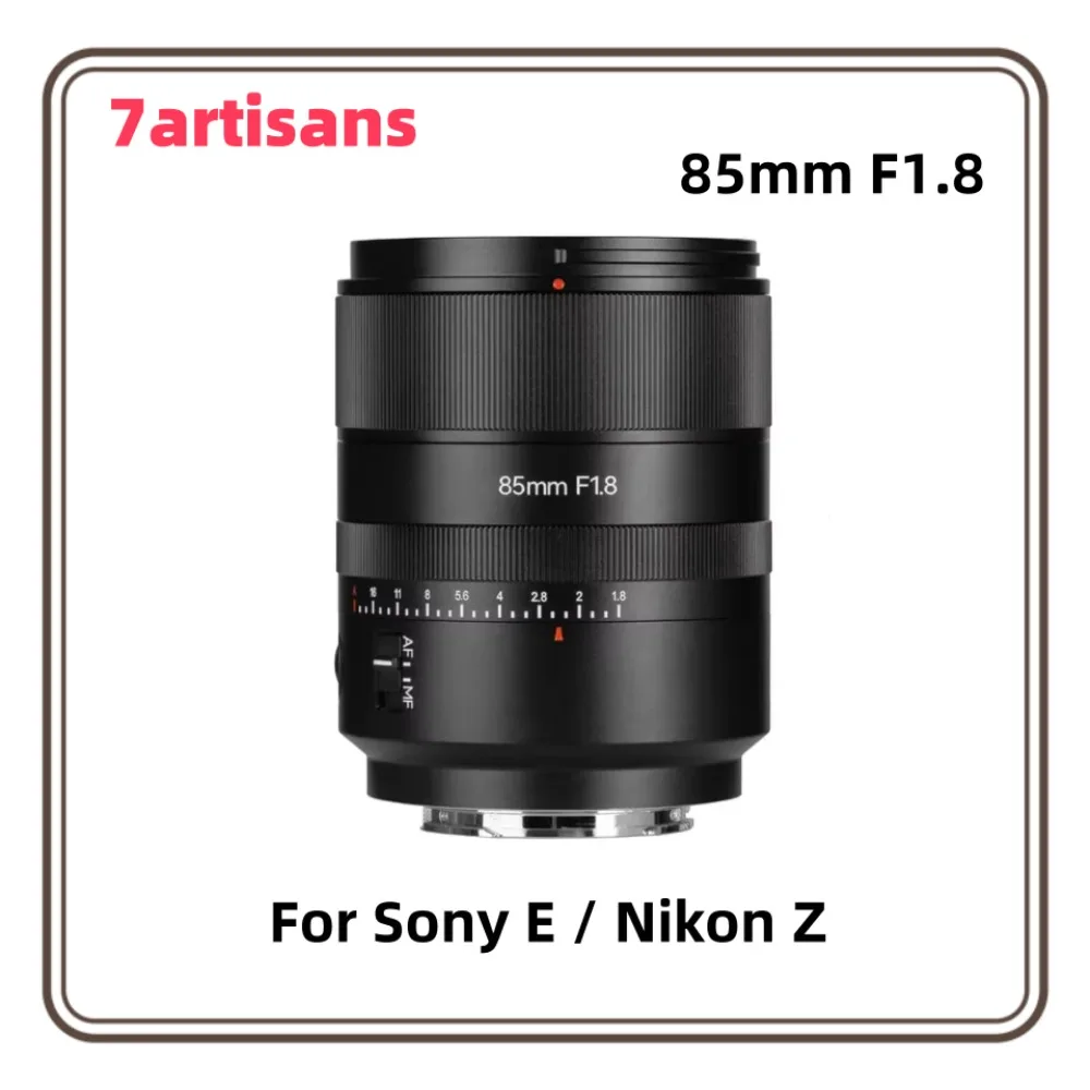 7artisans 85mm F1.8 Auto Focus STM Full Frame Prime Lens for Sony E-A7R A74 A7R4 A7C A6600 Nikon Z Z7II Z6II Z5 Large Aperture