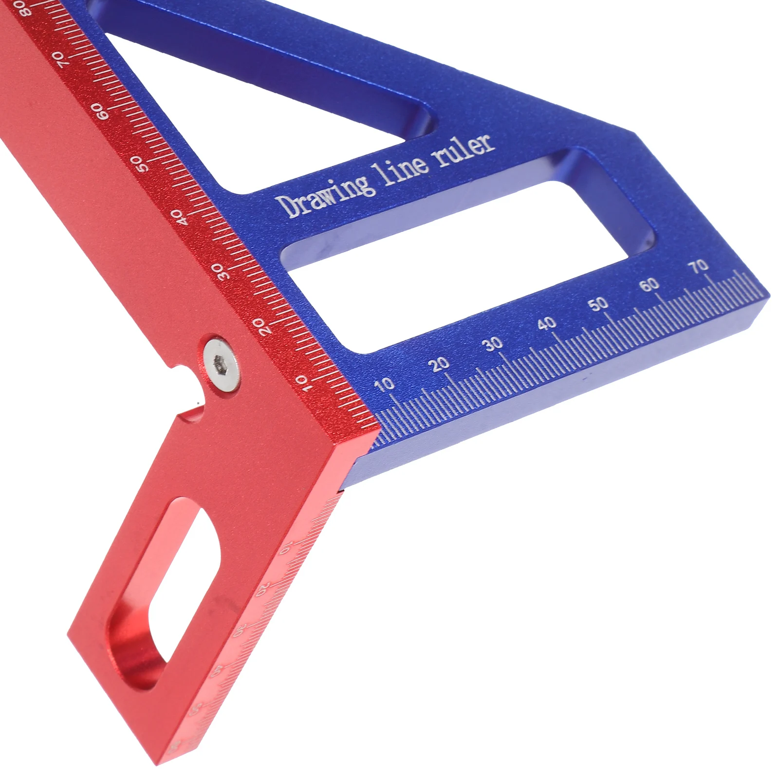 

Square Protractor 45 90 Degree Woodworking Angle Ruler Triangle Scriber High Precision Slide Rule Metal Measuring Tool For