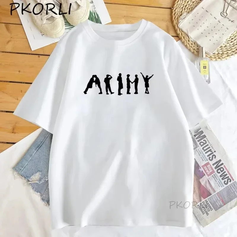 Camiseta del ejército j-hope para mujer, ropa de permiso para bailar, Bangtan Kpop Merch, ropa de calle, camiseta Pop K, camisetas de calle