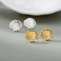 Sea Shell Stud Earrings For Women Stainless Steel Gold Color Shell Statement Earrings 2024 Trend Female Beach Jewelry