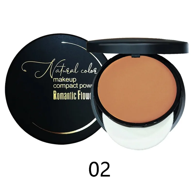 Weizen-Bräunungspuder Matt-Finish Schweißfest Ölkontrolle Dunkle Haut Foundation Concealer Kontur-Palette mit Puderquaste und Spiegel – Detail 9