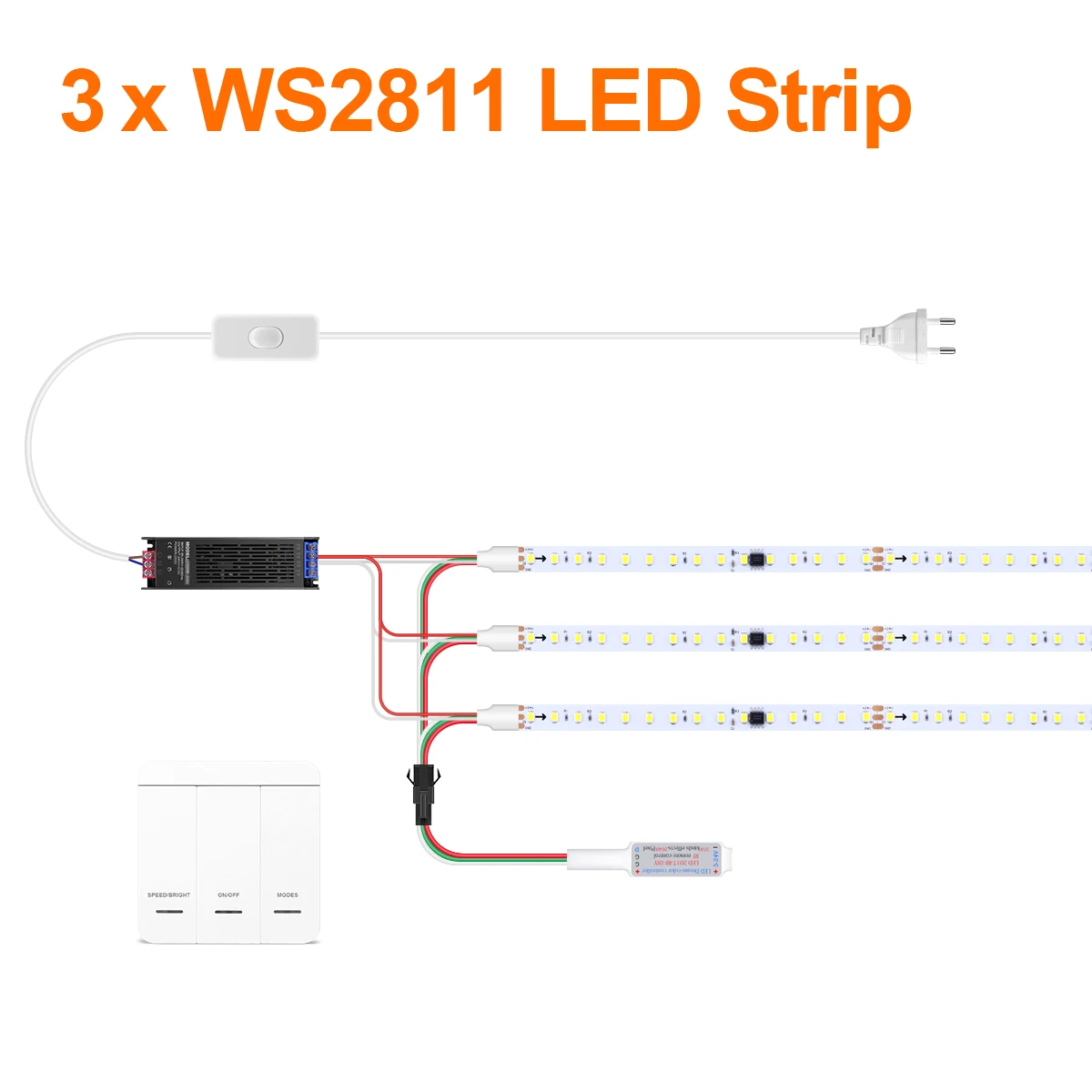 Rybakov WS2811 Fließendes Wasser Led-streifen COB 24V 10M 5M Warm Kühles Weiß Sequentielle Pferderennen Led-band Licht mit Sync Decke Dekor 4