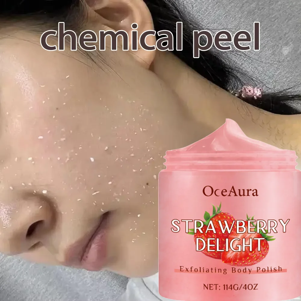 

Strawberry Exfoliating Face Scrub Lighten Exfoliating Body Polish Sugar Scrub fSmooth Glowing Skin Moisturizing Facial
