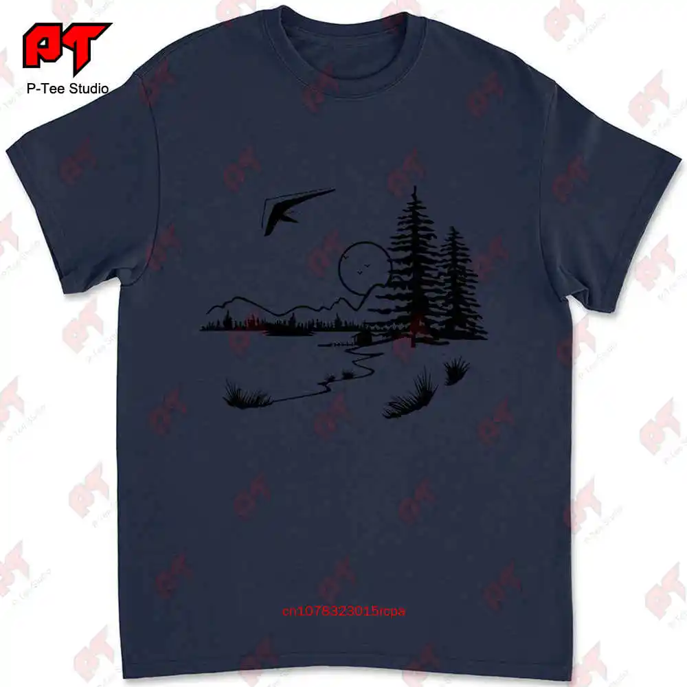 Hang Gliding Pilot Hangglider Mountain Forest Flying Sport T-shirt QDPH